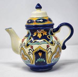 Vintage Maxcera Turg‎ Blue Moroccan Teapot With Lid